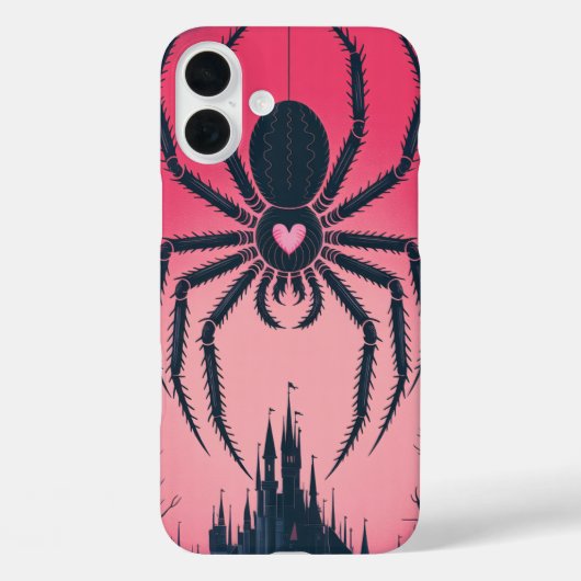 Gothic Spider Castle Silhouette Phone Case (Achterkant)