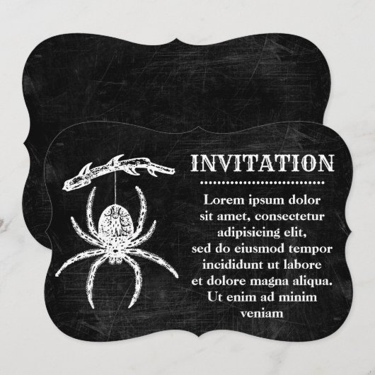 Gothic Spider die van de Uitnodiging van de Tak ha (Voorkant / Achterkant)