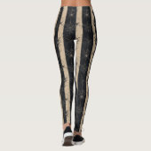 Gothic Spider en Web Gestreepte Halloween Patroon Leggings (Achterkant)