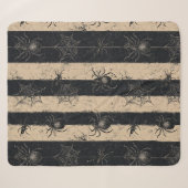 Gothic Spider en Web Gestreepte Halloween Patroon Sherpa Deken (Voorkant (horizontaal))