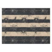 Gothic Spider en Web Gestreepte Halloween Patroon Tafelkleed (Voorkant (Horizontaal))