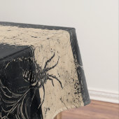 Gothic Spider en Web Gestreepte Halloween Patroon Tafelkleed (Voorbeeld)