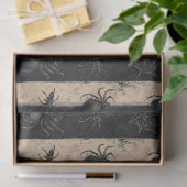 Gothic Spider en Web Gestreepte Halloween Patroon Tissuepapier (Geschenk)