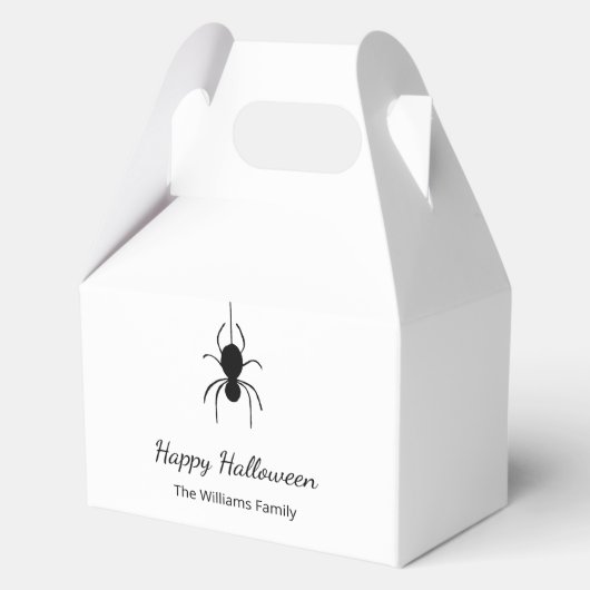 Gothic Spider Halloween Party Eenvoudig script Bedankdoosjes (Voorkant)