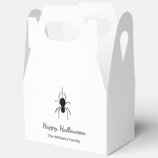 Gothic Spider Halloween Party Eenvoudig script Bedankdoosjes (Open)