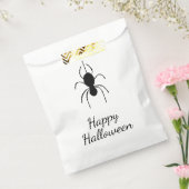 Gothic Spider Halloween Party Eenvoudig Zwart Wit Bedankzakje (Gezegeld)