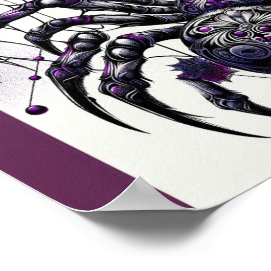 Gothic Spider: Halloween web van intriges Poster (Hoek)