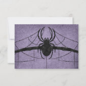 Gothic Spider Halloween Wedding RSVP (Achterkant)