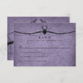 Gothic Spider Halloween Wedding RSVP (Voorkant / Achterkant)