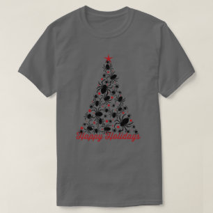Gothic Spider-kerstboom T-shirt