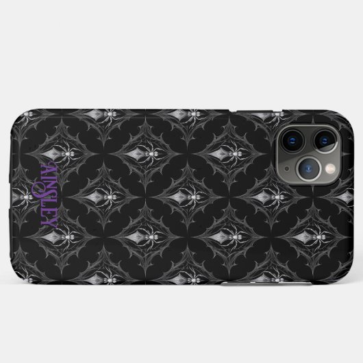Gothic Spider Pattern Black Case-Mate iPhone Case (Achterkant (horizontaal))