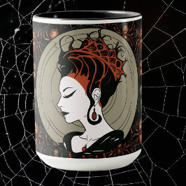 Gothic Spider Queen, Donker en Elegant Halloween Mok