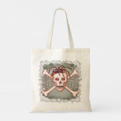 Gothic Spider Skull canvas tas (Achterkant)