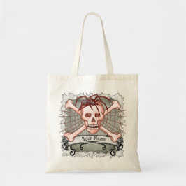 Gothic Spider Skull canvas tas