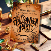 gothic spider web bewerkbaar Halloween Party Kaart
