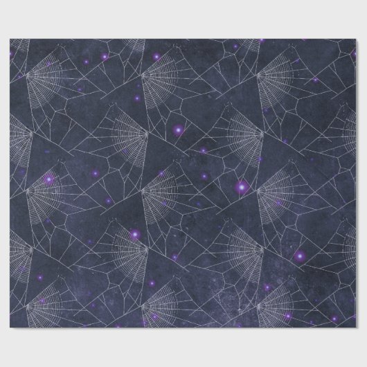 Gothic Spider Web Halloween Pattern Cadeaupapier (Vlak)