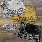 Gothic Spider Web Halloween Wedding of Shower dan Bedankkaart