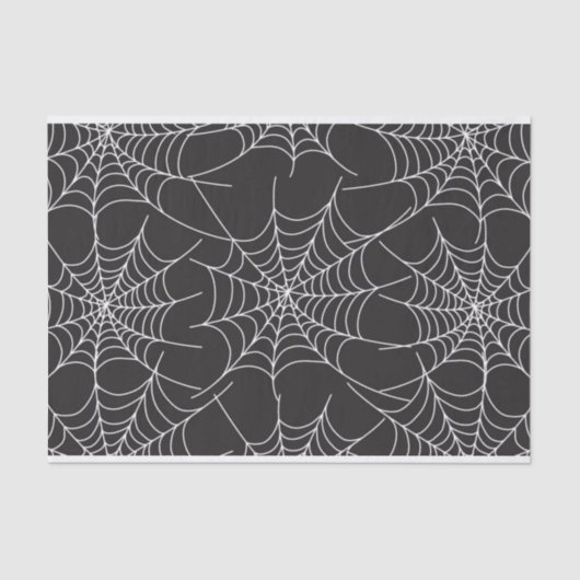 Gothic Spider Web Tissue Paper | Halloween en Goth Tissuepapier (Voorkant)