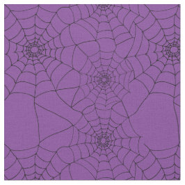 Gothic Spider Webs Cobwebs Paarse Patroon Stof