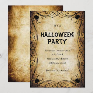 Gothic Spiders Halloween-feest Kaart