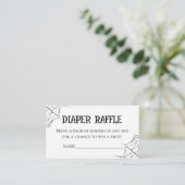 Gothic Spiderweb Diaper Raffle Baby Shower Insert  Informatiekaartje (Staand voorkant)