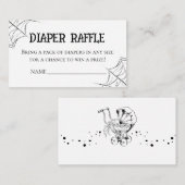 Gothic Spiderweb Diaper Raffle Baby Shower Insert  Informatiekaartje (Voorkant / Achterkant)
