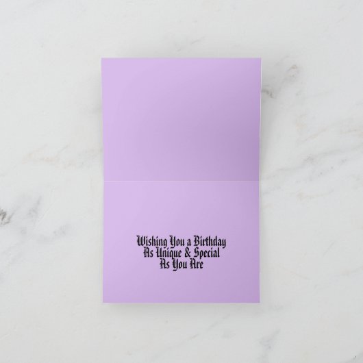 Gothic Spiderweb en Hourglass Birthday Kaart (Binnen)