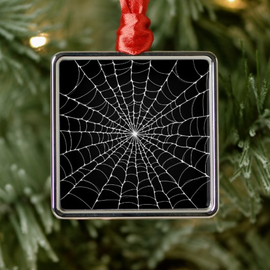 Gothic Spiderweb Metalen Ornament (Boom)