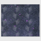 Gothic Spinnenweb Halloween Patroon Cadeaupapier (Vlak)