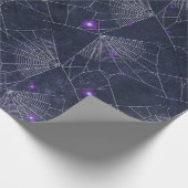 Gothic Spinnenweb Halloween Patroon Cadeaupapier (Hoek)