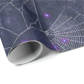Gothic Spinnenweb Halloween Patroon Cadeaupapier (Rol Hoek)