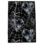 Gothic Spinnenweb Hartjes Griezige Valentijn Medium Cadeauzakje (Voorkant)