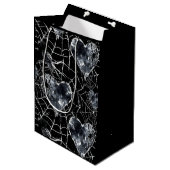 Gothic Spinnenweb Hartjes Griezige Valentijn Medium Cadeauzakje (Voorkant Gekanteld)