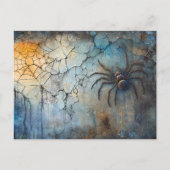 Gothic spinnenwebkunst in distressed stijl briefkaart (Voorkant)