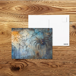 Gothic spinnenwebkunst in distressed stijl briefkaart
