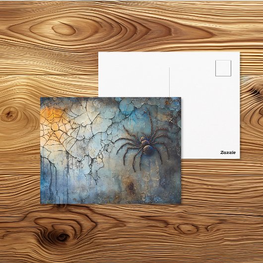 Gothic spinnenwebkunst in distressed stijl briefkaart