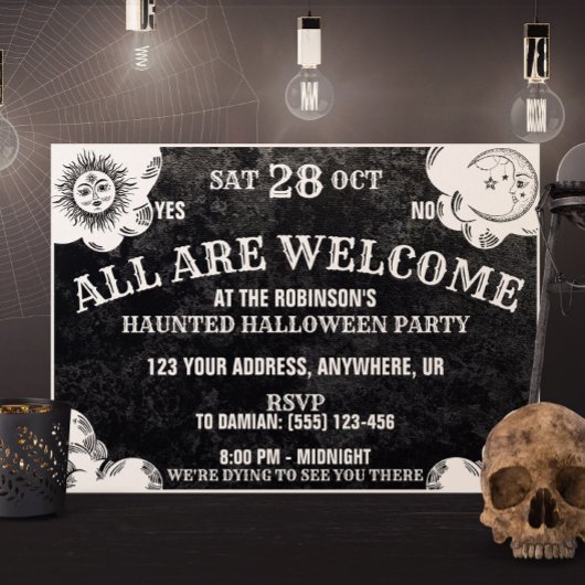 Gothic Spirit Board Spooky Seizoen Halloween Party Kaart
