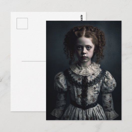 Gothic Spooky Child Briefkaart (Voorkant / Achterkant)