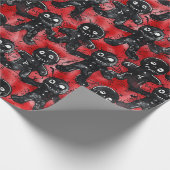 Gothic Spooky Christmas Gingerbread Cadeaupapier (Hoek)