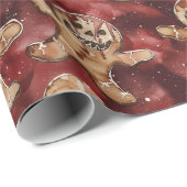 Gothic Spooky Christmas Gingerbread Cadeaupapier (Rol Hoek)