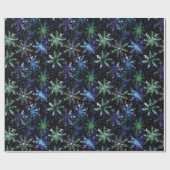 Gothic Spooky Christmas sneeuwvlokken Cadeaupapier (Vlak)