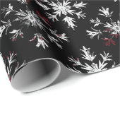 Gothic Spooky Christmas sneeuwvlokken Cadeaupapier (Rol Hoek)