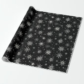 Gothic Spooky Christmas sneeuwvlokken Cadeaupapier (Uitgerold)