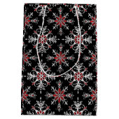 Gothic Spooky Christmas sneeuwvlokken Medium Cadeauzakje (Achterkant)