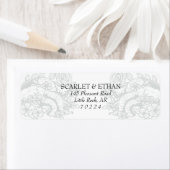 Gothic Spooky Flower Hearts Elegant Vampire Etiket (Insitu)