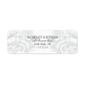 Gothic Spooky Flower Hearts Elegant Vampire Etiket (Voorkant)