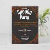 Gothic Spooky Halloween Party Uitnodigen Kaart (Staand voorkant)