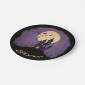 Gothic Spooky Haunted House Halloween Papieren Bordje (Gekanteld)