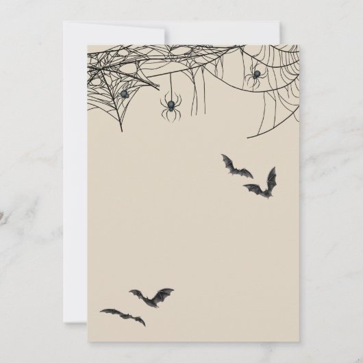 Gothic Spooky Little Boo Baby shower Kaart (Achterkant)