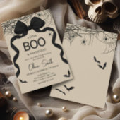Gothic Spooky Little Boo Baby shower Kaart